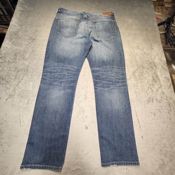 Lucky Brand Jeans Mens 36x32 Blue 121 Heritage Slim Straight Distressed Denim - Picture 9 of 10